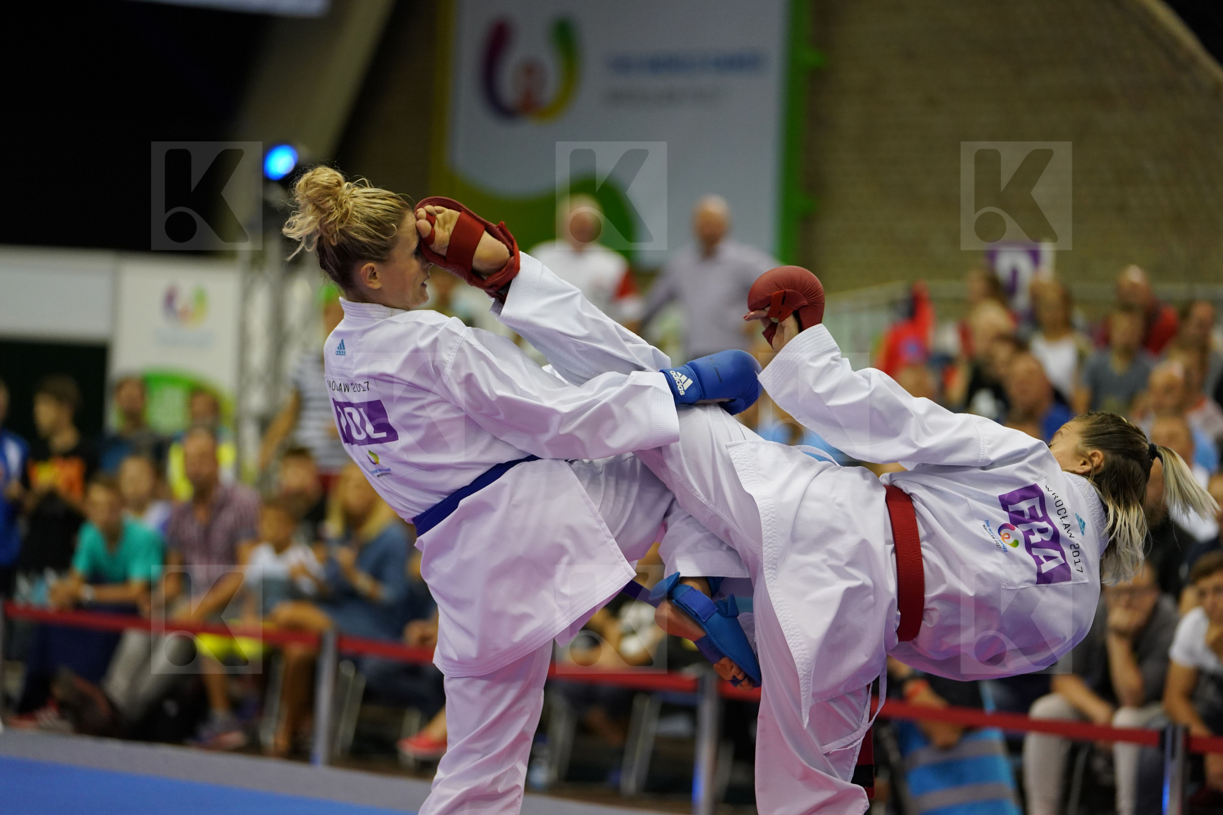 Female Kumite -50kg France Nowakowska Madgalena Poland Recchia Alexandra